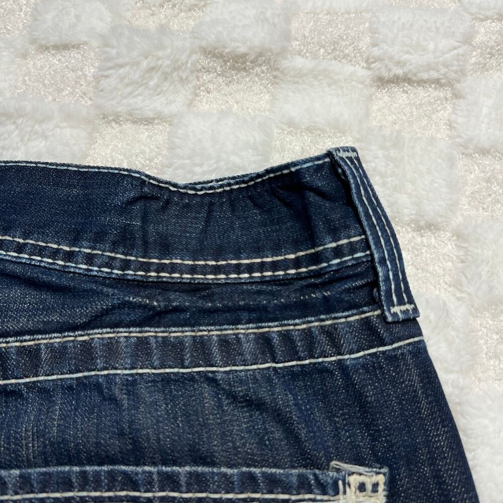 Big Star Union Straight Leg Jeans Mens 38x32 Dark Wash Contrast Stitch Denim - Picture 11 of 13